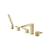 Isenberg 196.2420SB Five Hole Deck Mounted Roman Tub Faucet With Hand Shower in Satin Brass PVD