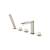 Isenberg 160.2420BN Five Hole Deck Mounted Roman Tub Faucet With Hand Shower in Brushed Nickel PVD