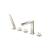 Isenberg 160.2420PN Five Hole Deck Mounted Roman Tub Faucet With Hand Shower in Polished Nickel PVD