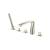 Isenberg 260.2420BN Five Hole Deck Mounted Roman Tub Faucet With Hand Shower in Brushed Nickel PVD