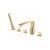 Isenberg 260.2420SB Five Hole Deck Mounted Roman Tub Faucet With Hand Shower in Satin Brass PVD