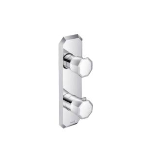 Flusso 230.2780CP 3/4" Thermostatic Shower Valve And Trim With 3 Outputs in Chrome