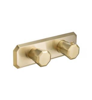 Flusso 230.2693SB 3/4" Horizontal Thermostatic Shower Valve And Trim With 1 Ouptut in Satin Brass PVD