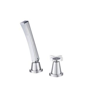 Flusso 240.1280CP Deck Diverter With Holder And Hose in Chrome