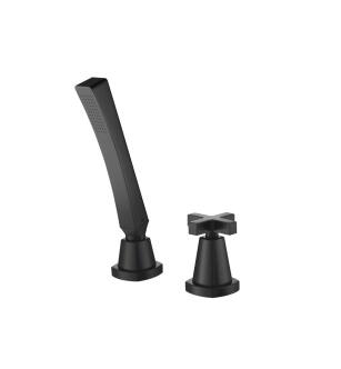 Flusso 240.1280MB Deck Diverter With Holder And Hose in Matte Black