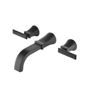 Flusso 230.2450MB Two Handle Wall Mounted Tub Filler in Matte Black