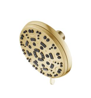 Isenberg 200.6150SB 6 Function ABS Shower Head in Satin Brass PVD