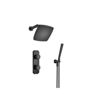 Isenberg 230.7250MB Two Output Shower Set With Shower Head And Hand Held in Matte Black