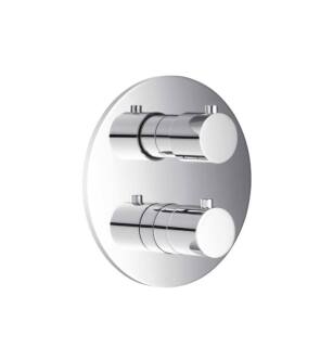 Flusso 100.4102CP 3/4" Thermostatic Shower Valve And Trim With1 Output in Chrome