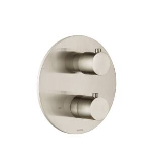 Flusso 100.4421BN 3/4 " Thermostatic Valve And Trim With 2 Way Diverter And 2 Outputs in Brushed Nickel PVD