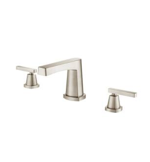 Flusso 240.2001BN Three Hole 8" Widespread Two Handle Bathroom Faucet in Brushed Nickel PVD