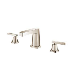 Flusso 240.2001PN Three Hole 8" Widespread Two Handle Bathroom Faucet in Polished Nickel PVD