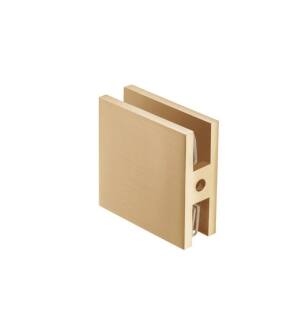 Flusso 10.FGC.4003BB Hole In Glass Center Mount Glass Clamp in Brushed Bronze PVD