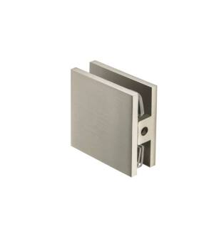 Flusso 10.FGC.4003BN Hole In Glass Center Mount Glass Clamp in Brushed Nickel PVD
