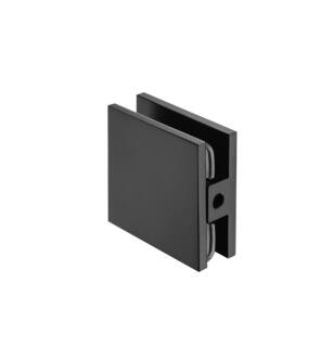 Flusso 10.FGC.4003MB Hole In Glass Center Mount Glass Clamp in Matte Black