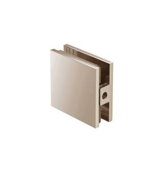 Flusso 10.FGC.4003PN Hole In Glass Center Mount Glass Clamp in Polished Nickel PVD