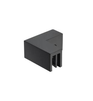 Flusso 10.GGC.4016MB 90 Degree Glass to Glass Sleeve Over Clamp in Matte Black