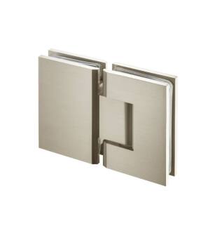 Flusso 10.GGH.5007BN 180 Degrees Glass To Glass Shower Door Hinge in Brushed Nickel PVD