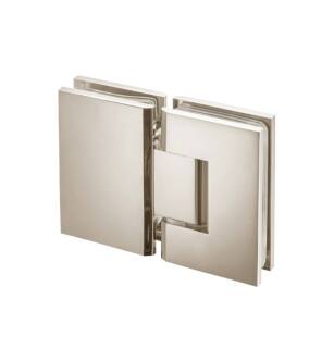 Flusso 10.GGH.5007PN 180 Degrees Glass To Glass Shower Door Hinge in Polished Nickel PVD