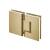 Isenberg 10.GGH.5007SB 180 Degrees Glass To Glass Shower Door Hinge in Satin Brass PVD