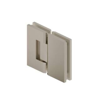 Flusso 10.GGH.5017BN 180 Degrees Glass To Glass Heavy Duty Shower Door Hinge in Brushed Nickel PVD