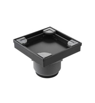Flusso 10.SQD.0404MB 4" Tile Insert Floor Drain with 2" Outlet in Matte Black