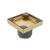 Isenberg 10.SQD.0404SB 4" Tile Insert Floor Drain with 2" Outlet in Satin Brass PVD