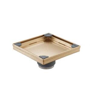 Flusso 10.SQD.0606BB 6" Tile Insert Floor Drain with 2" Outlet in Brushed Bronze PVD