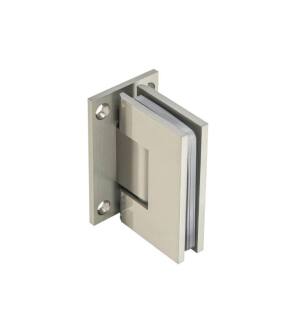 Flusso 10.WGH.5006BN Wall To Glass Self Centering Shower Door Hinge in Brushed Nickel PVD