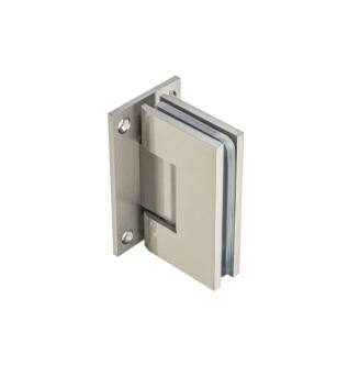 Flusso 10.WGH.5016BN Wall To Glass Heavy Duty Self Centering Shower Door Hinge in Brushed Nickel PVD
