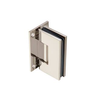 Flusso 10.WGH.5016PN Wall To Glass Heavy Duty Self Centering Shower Door Hinge in Polished Nickel PVD