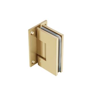 Isenberg 10.WGH.5016SB Wall To Glass Heavy Duty Self Centering Shower Door Hinge in Satin Brass PVD