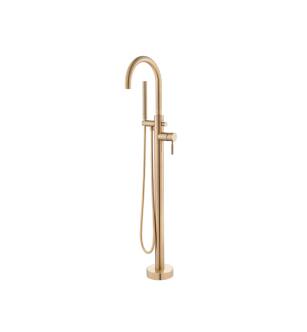 Flusso 100.1170BB Serie 100 Freestanding Floor Mount Tub Filler With Hand Shower in Brushed Bronze PVD