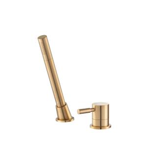 Flusso 100.1280BB Serie 100 Deck Diverter With Holder And Hose in Brushed Bronze PVD