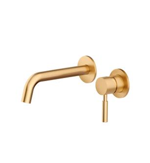 Isenberg 100.1800BB Serie 100 Single Handle Wall Mounted Bathroom Faucet in Brushed Bronze PVD