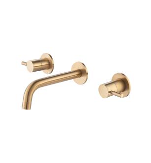 Flusso 100.2450BB Serie 100 Two Handle Wall Mounted Tub Filler in Brushed Bronze PVD