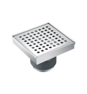 Flusso 11.SQD.0404CP 4" Decorative Floor Drain With 2" Outlet in Chrome