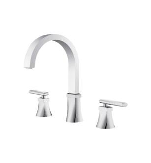 Flusso 230.2410CP Serie 230 3 Hole Deck Mount Roman Tub Faucet in Chrome