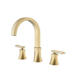 Isenberg 230.2410SB Serie 230 3 Hole Deck Mount Roman Tub Faucet in Satin Brass PVD