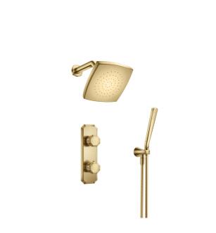 Flusso 230.7250SB Serie 230 Two Output Shower Set With Shower Head And Hand Held in Satin Brass PVD