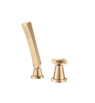 Flusso 240.1280BB Serie 240 Deck Diverter With Holder And Hose in Brushed Bronze PVD