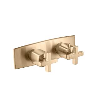 Flusso 240.2693BB Serie 240 3/4" Horizontal Thermostatic Shower Valve And Trim With 1 Ouptut in Brushed Bronze PVD
