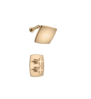 Flusso 240.7000BB Serie 240 Single Output Shower Set With Shower Head And Arm in Brushed Bronze PVD
