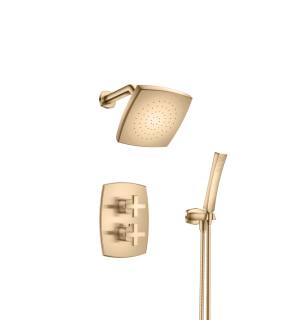 Flusso 240.7050BB Serie 240 Two Output Shower Set With Shower Head And Hand Held in Brushed Bronze PVD