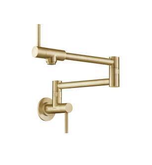 Flusso P.1000BG Wall Mounted Pot Filler in Brushed Gold PVD