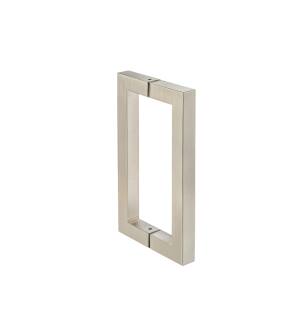 Flusso SDH.1000BN 8" Back To Back Square Shower Door Pull Handle in Brushed Nickel PVD