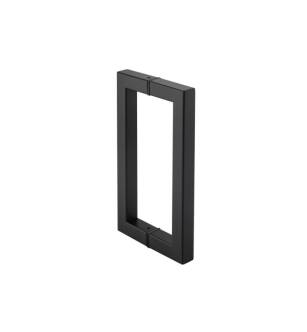 Flusso SDH.1000MB 8" Back To Back Square Shower Door Pull Handle in Matte Black