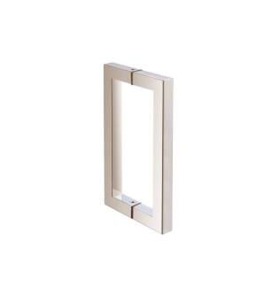 Flusso SDH.1000PN 8" Back To Back Square Shower Door Pull Handle in Polished Nickel PVD
