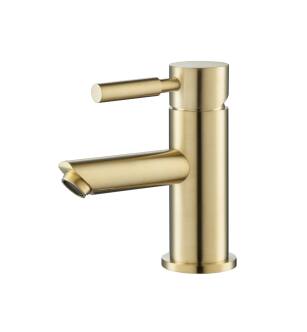 Flusso 100.1000SB Single Hole Bathroom Faucet in Satin Brass PVD