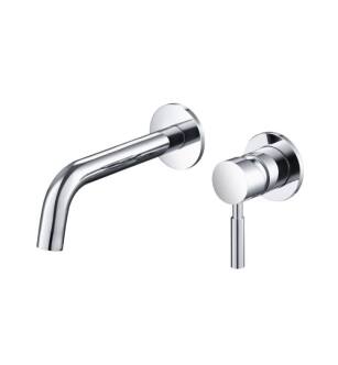 Flusso 100.1800CP Single Handle Wall Mounted Bathroom Faucet in Chrome